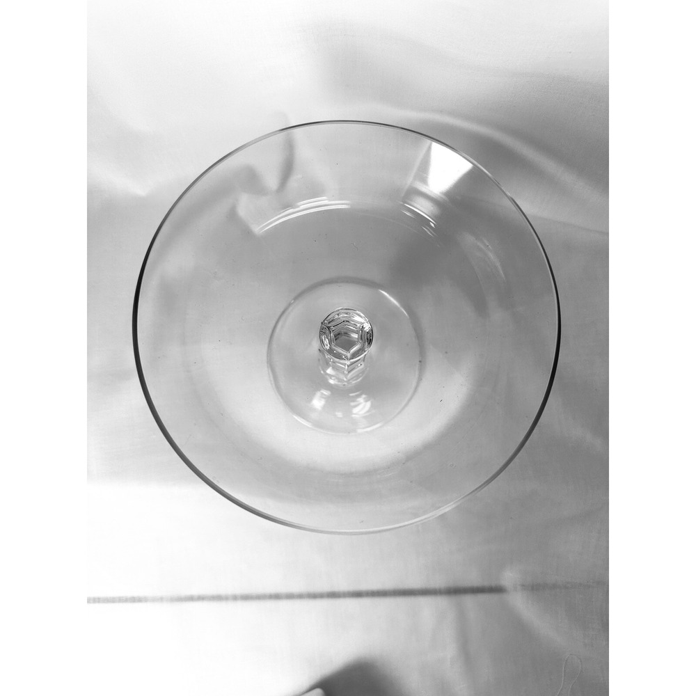 Val St Lambert Handblown Crystal Signed VSL Compote 6 1/4" Pedestal Bowl Dish - Picture 3 of 12